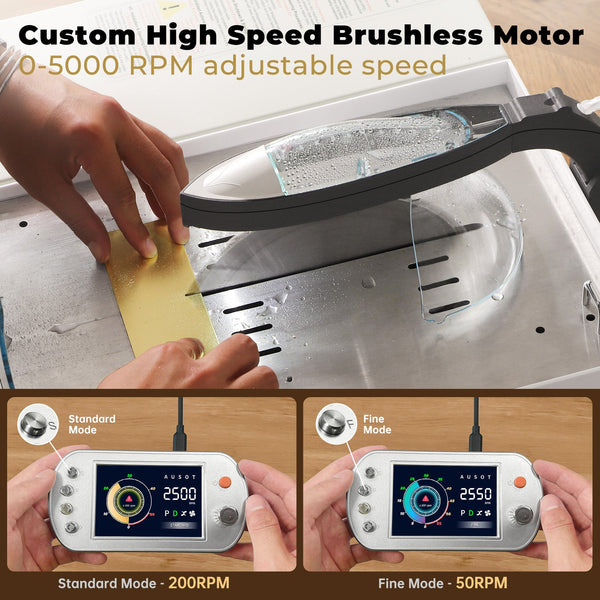 ToAuto smart metal cutting saw brushless motor with 0-5000 RPM adjustable speed for standard and fine cutting modes