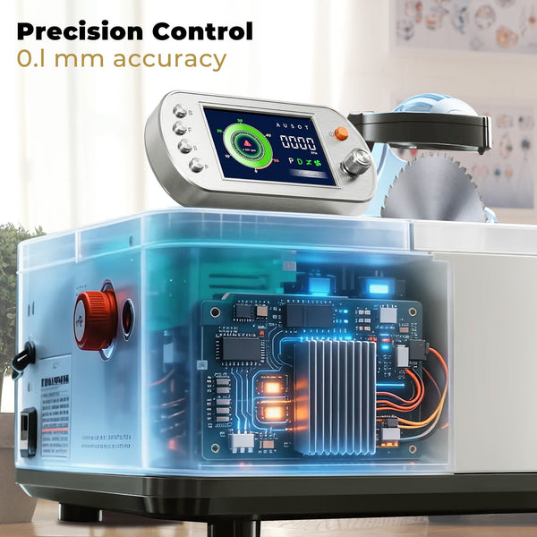 Internal control board of the ToAuto smart metal cutting saw enabling 0.1mm precision for fine workshop cutting