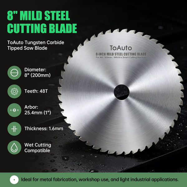 ToAuto 8-Inch Mild Steel Cutting Blade for Low-Carbon Steel Toautotoolglobal