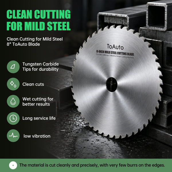 ToAuto 8-Inch Mild Steel Cutting Blade for Low-Carbon Steel Toautotoolglobal